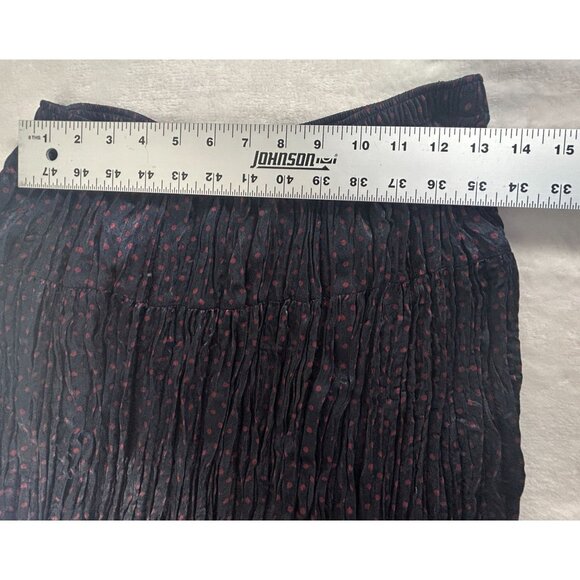 Ines De La Fressange Uniqlo Womens Polka Dot Twist Pleated Long Skirt Large New - Picture 6 of 8